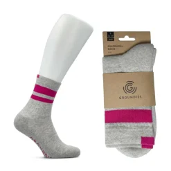 Discount Groundies ® Anatomische Socken Grau/Pink