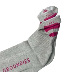 Discount Groundies ® Anatomische Socken Grau/Pink