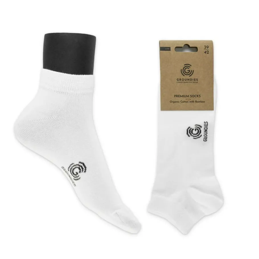 Discount Groundies ® Premium-Socken Low Weis
